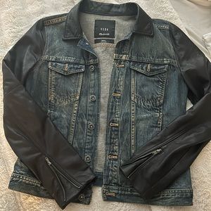 Madewell  (special collab with Veda ) denim leather jacket Sz small like new